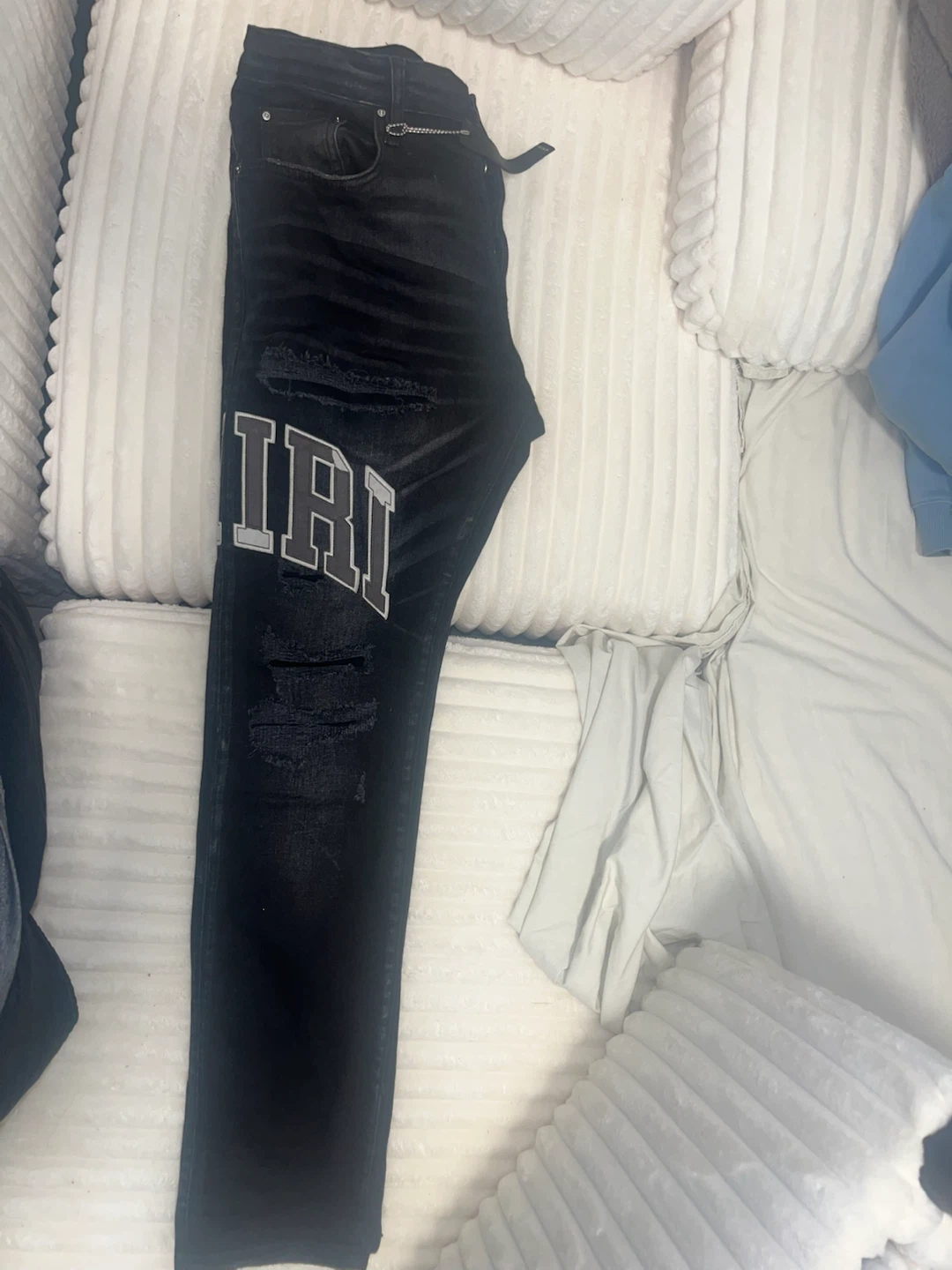 Amiri Black Distressed Denim Jeans Size 34