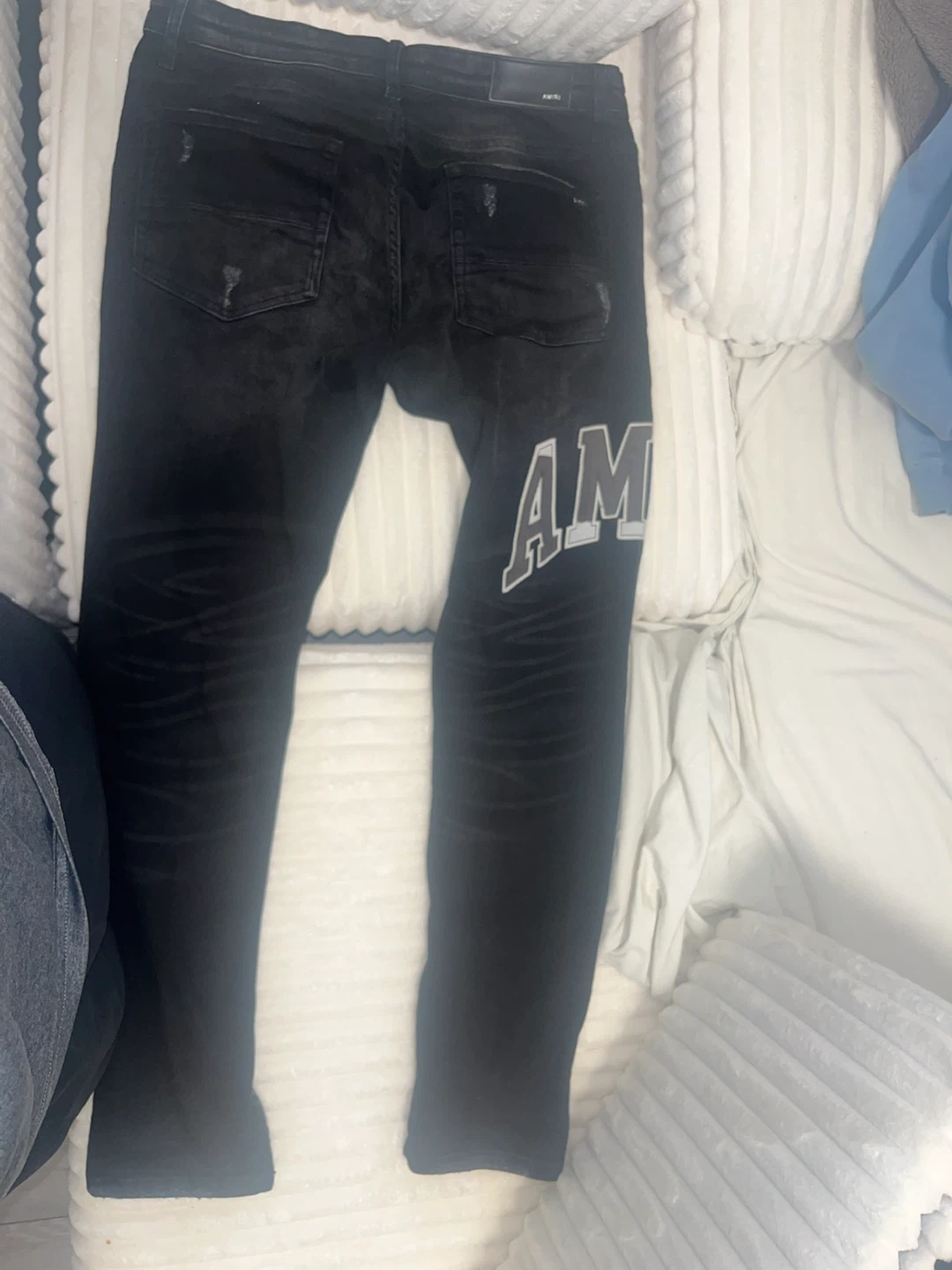 Amiri Black Distressed Denim Jeans Size 34 - photo 2