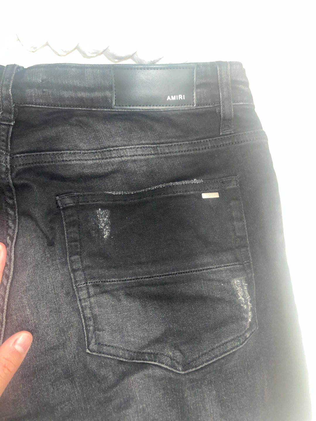 Amiri Black Distressed Denim Jeans Size 34 - photo 3