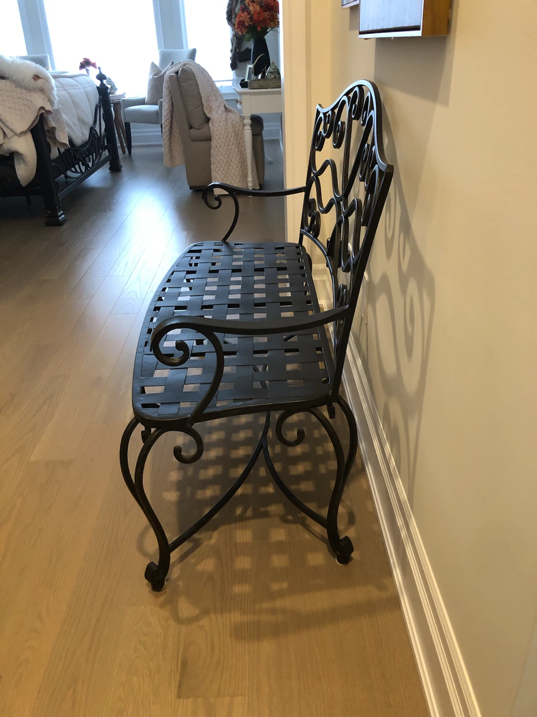 Wrought Iron bench - photo 2