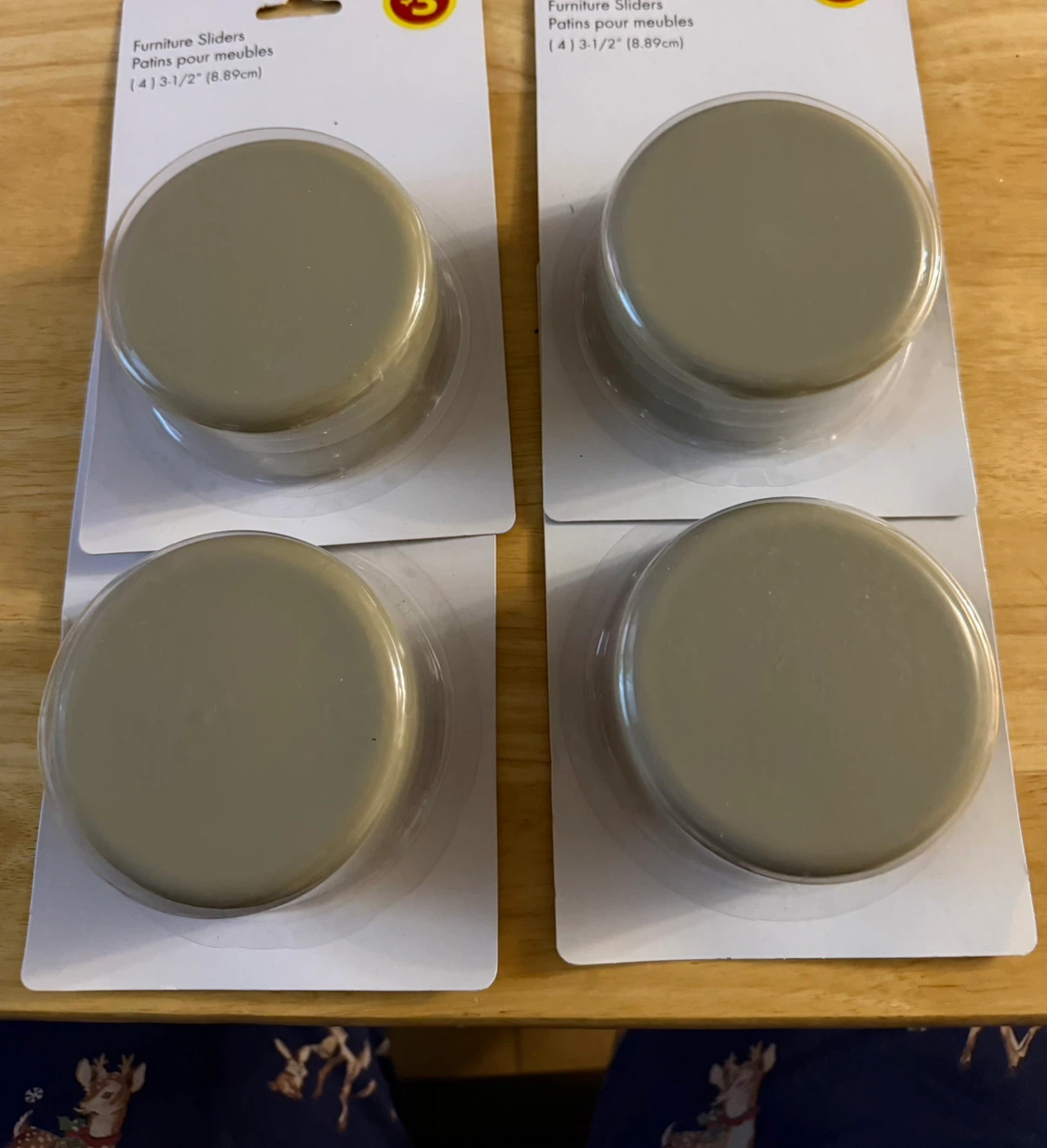 Two sets of furniture sliders