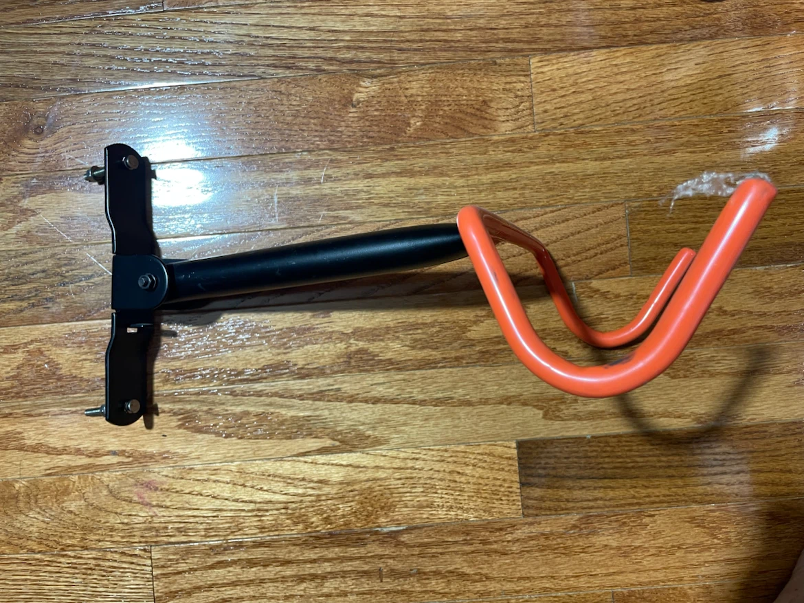 Black and Orange Bicycle Wall Mount