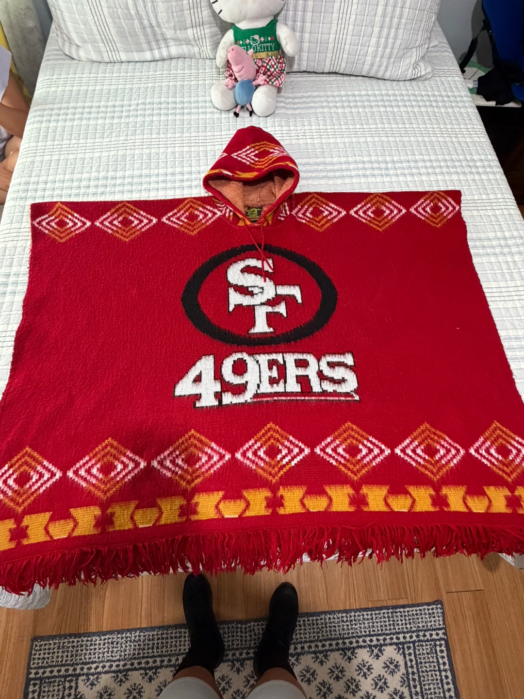 San Francisco 49ers Red Poncho Hoodie - photo 2