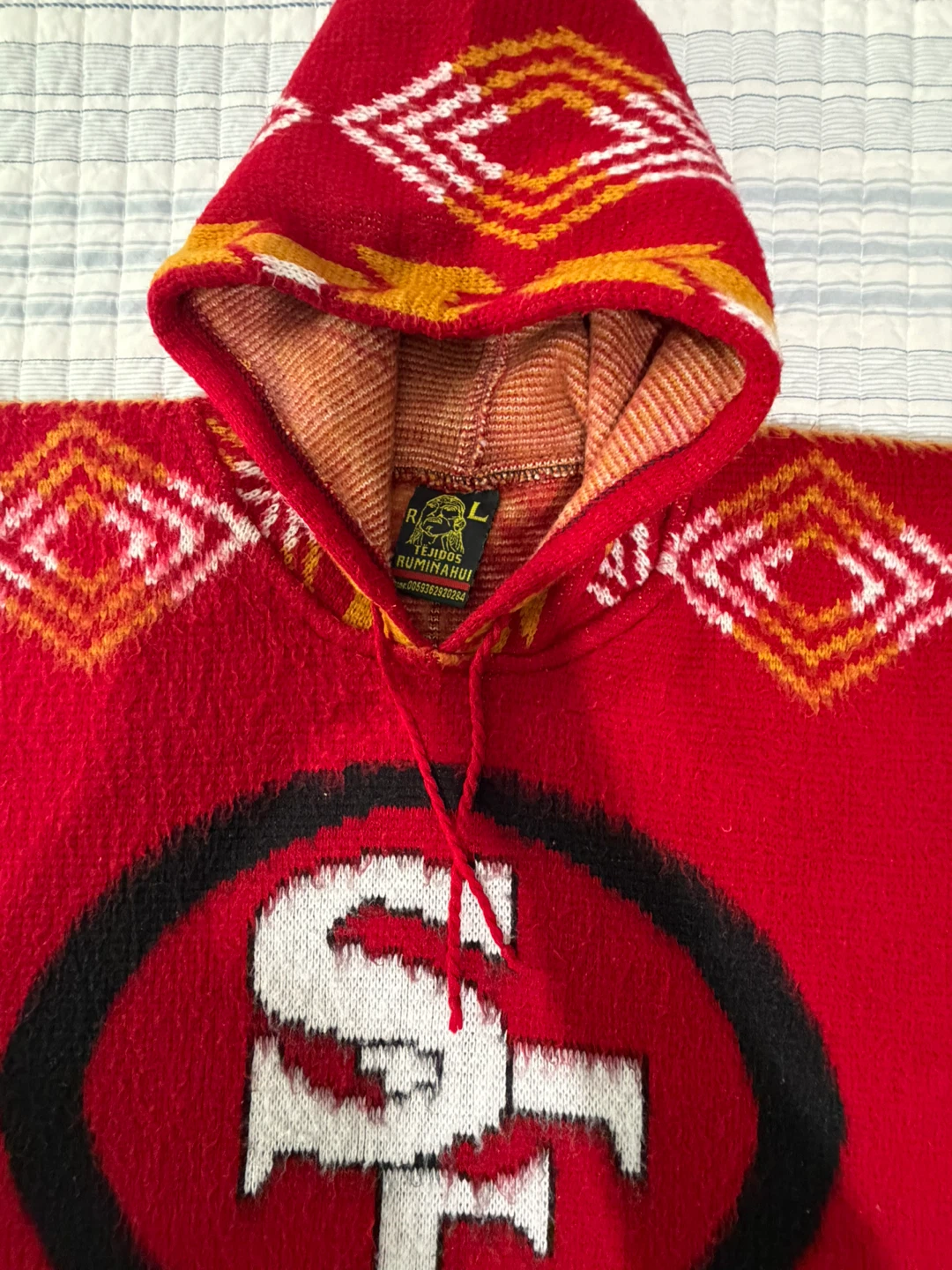 San Francisco 49ers Red Poncho Hoodie - photo 3