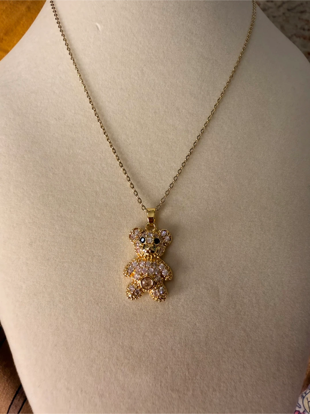 Gold Teddy Bear Necklace - photo 2