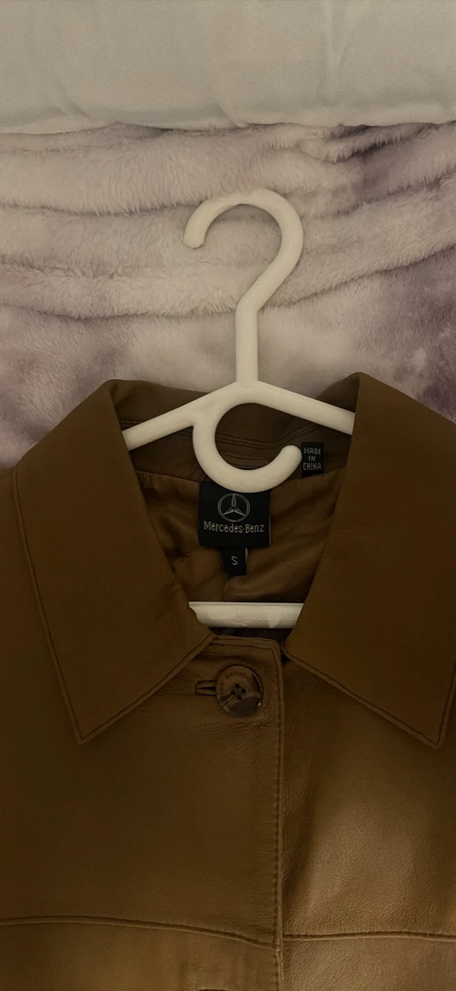 Mercedes Benz Brown Leather Jacket -S - photo 4