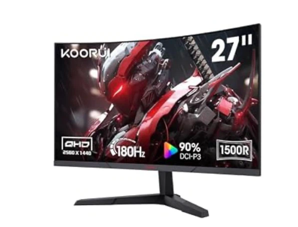 KOORUI 27" QHD 180Hz Curved Gaming Monitor - photo 2