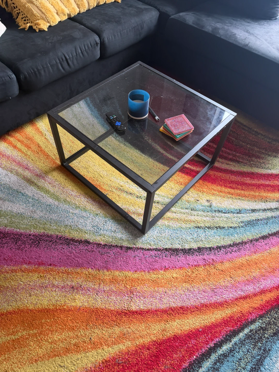 Modern Square Glass Coffee Table