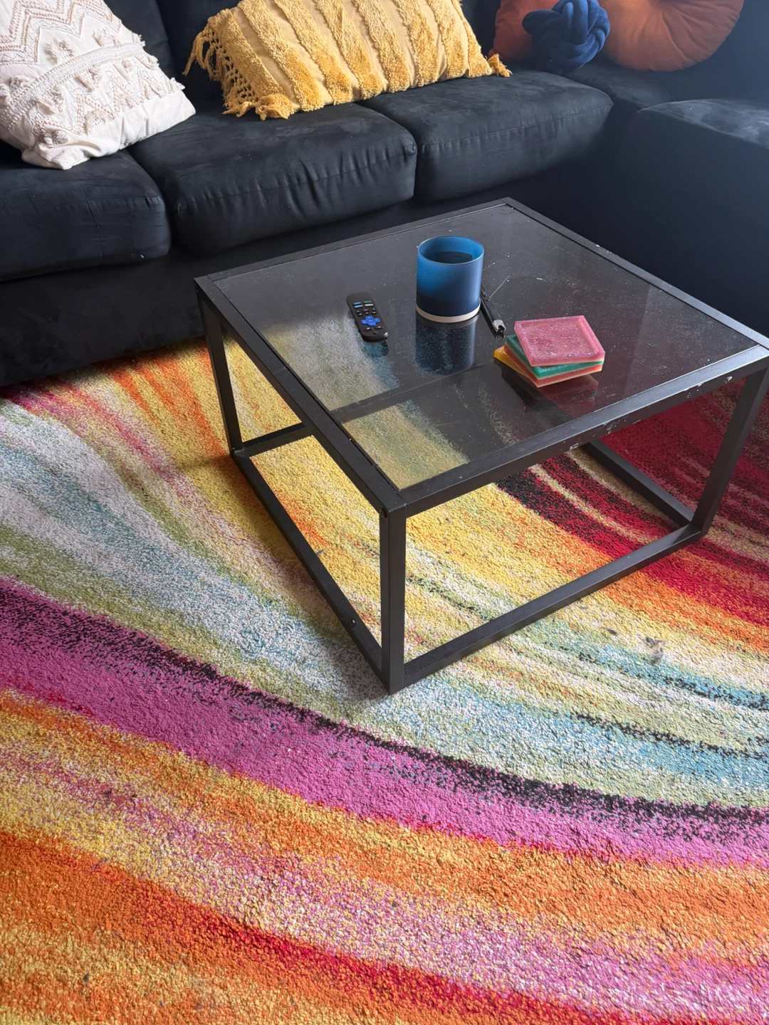 Modern Square Glass Coffee Table - photo 2