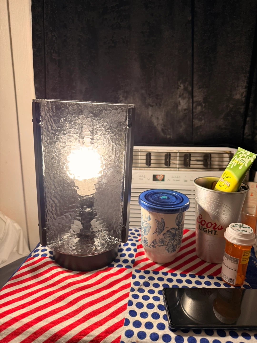 Textured Glass Table Lamp