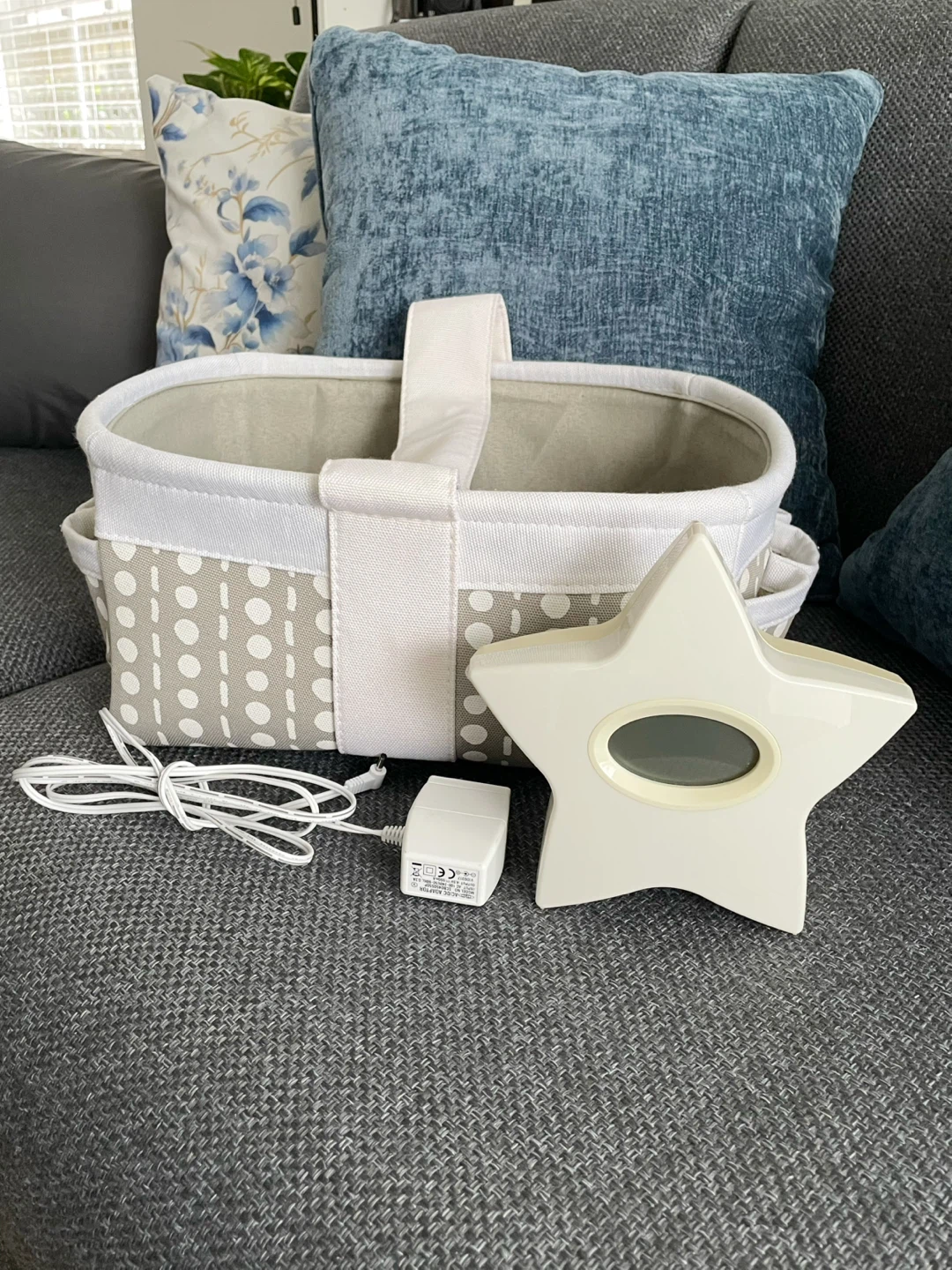 Diaper Caddy & Aden & Anais Serenity Star Clock
