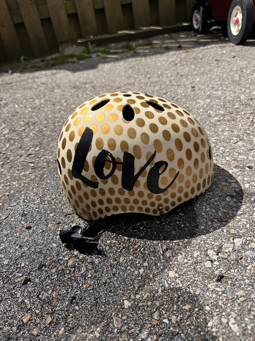 Kids Love Pattern Bike Helmet