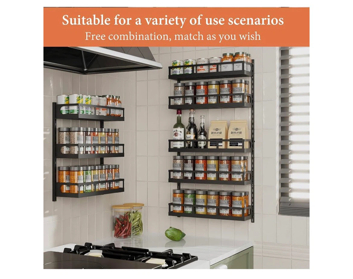 Adjustable Wall Mount Spice Rack Organizer - photo 5