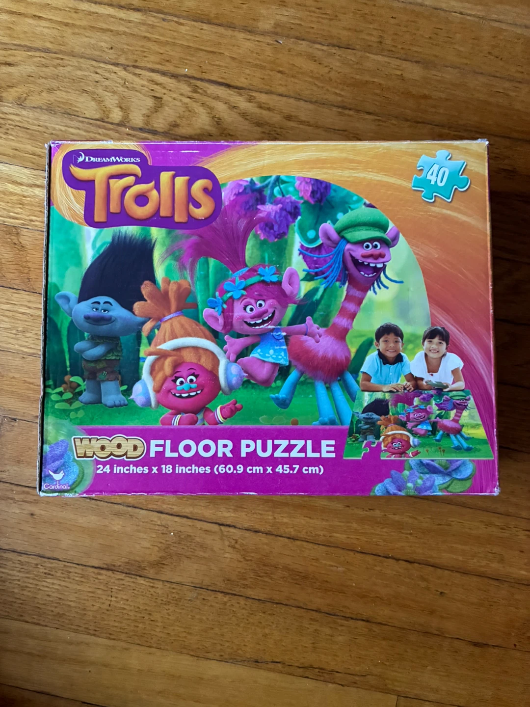 Trolls Wood Floor Puzzle 40 Pieces