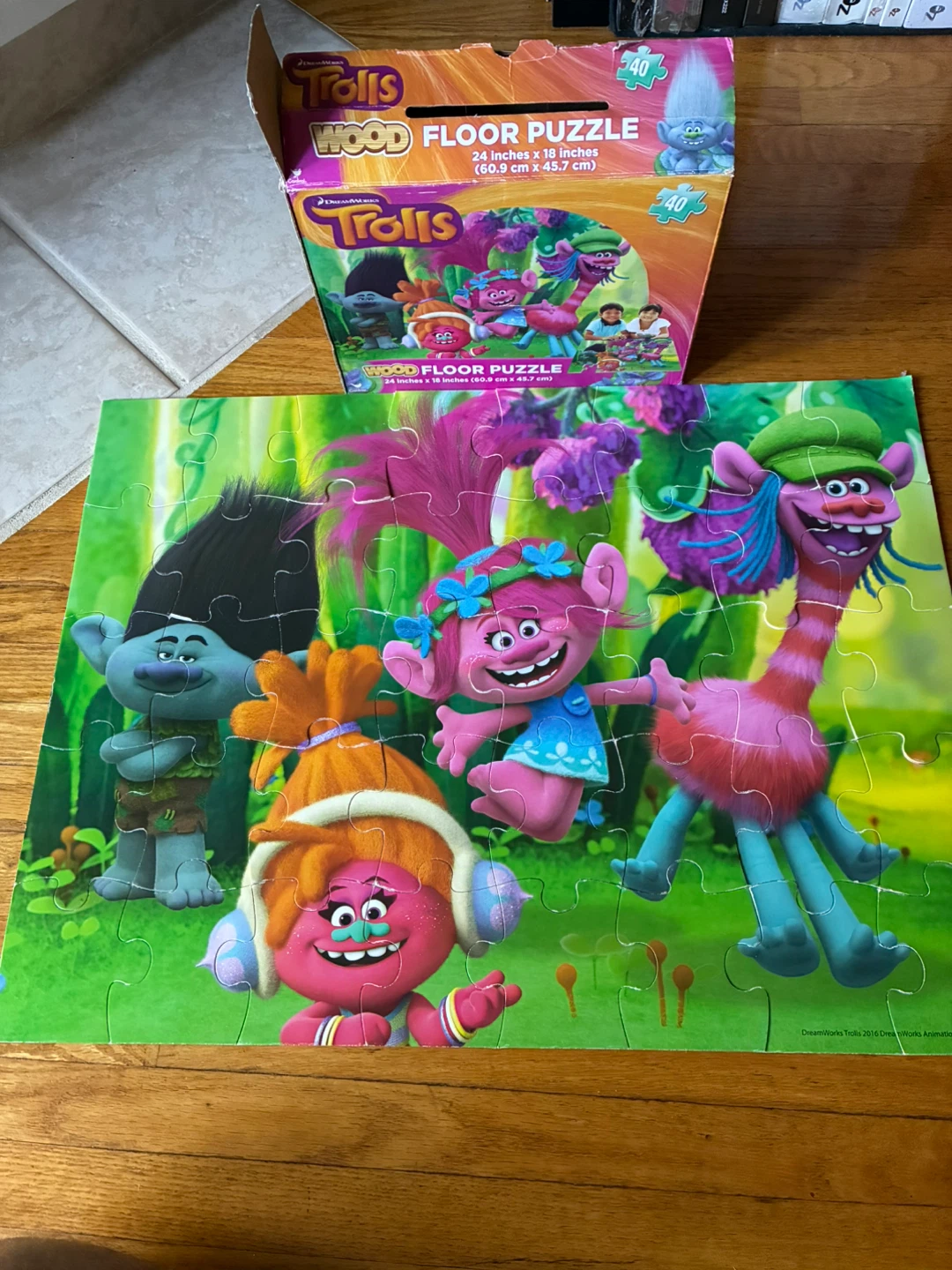 Trolls Wood Floor Puzzle 40 Pieces - photo 2