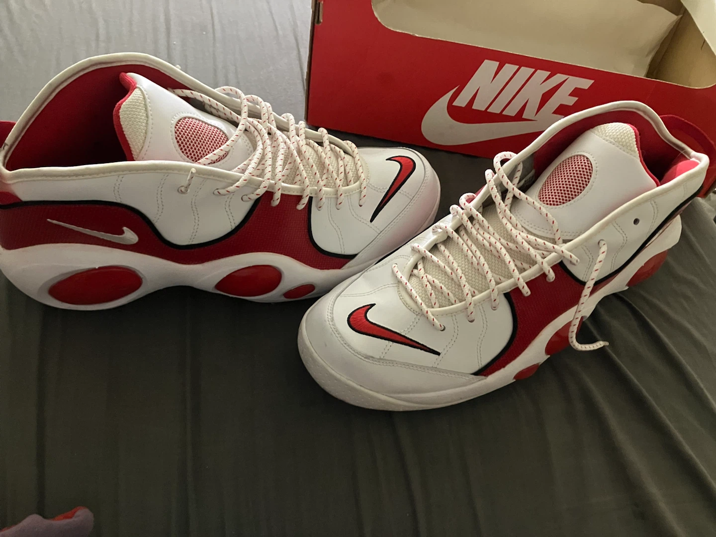 Nike Air Flight Lite Mid Sneakers White/Red - photo 2