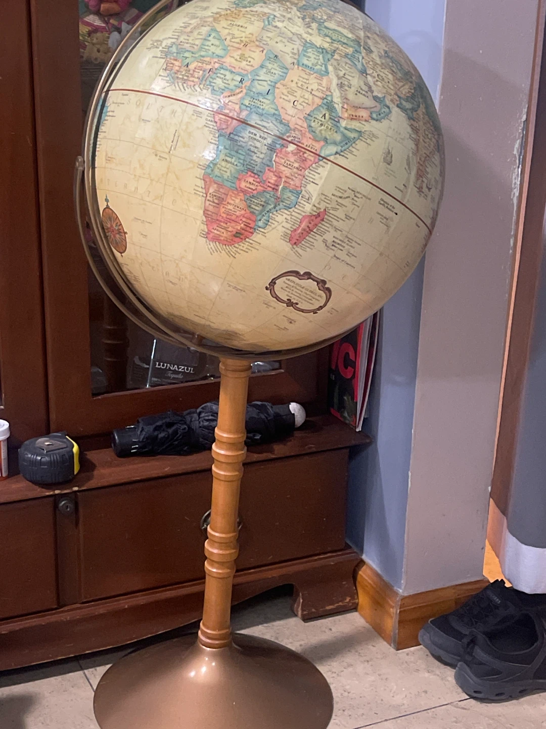 Vintage Floor Standing Globe