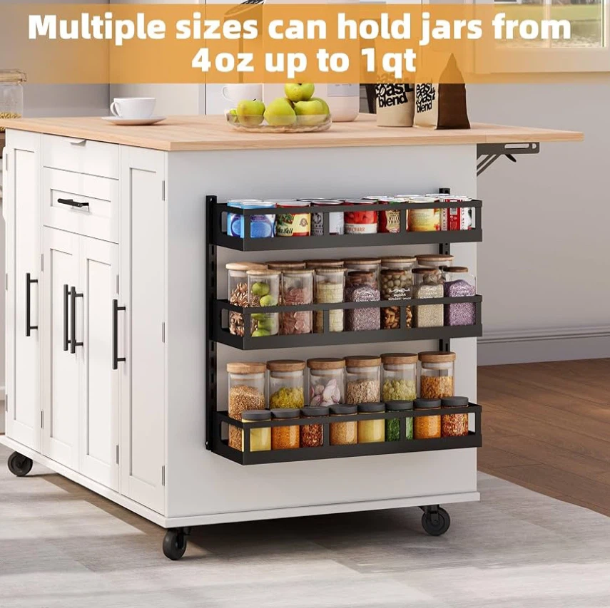 Black Metal Wall-Mounted Spice Rack - photo 2