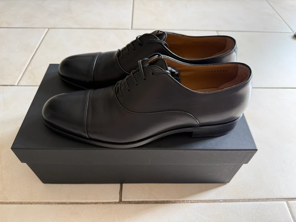 Hugo BOSS Stanford Oxford Men's Black Leather Dress Shoes - photo 3