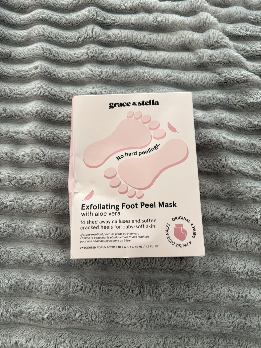 Grace & Stella Exfoliating Foot Peel Masks – 3 Sealed Pairs