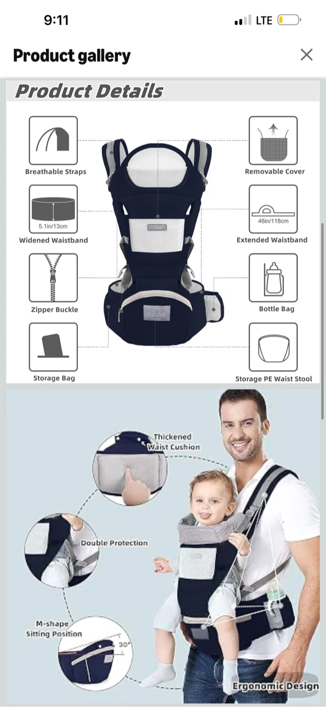 NEW without box- 360 All-Position Baby Carrier - photo 3
