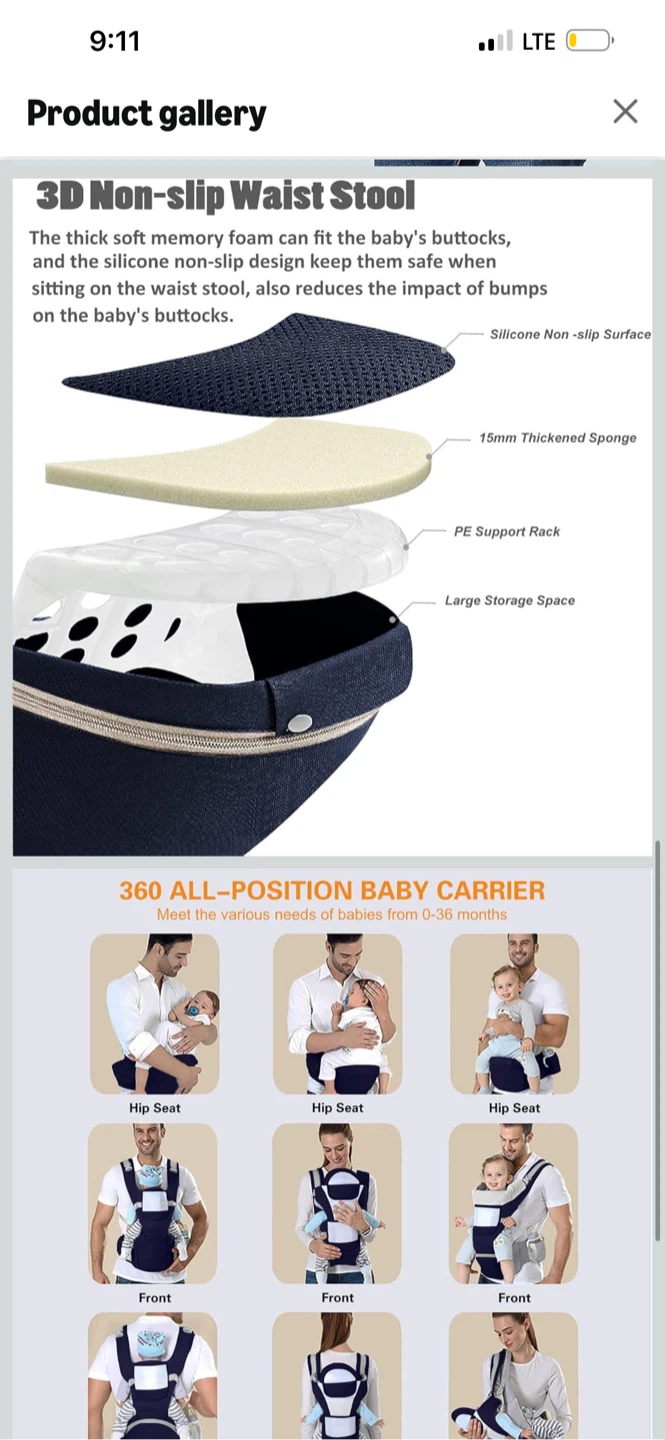 NEW without box- 360 All-Position Baby Carrier - photo 4