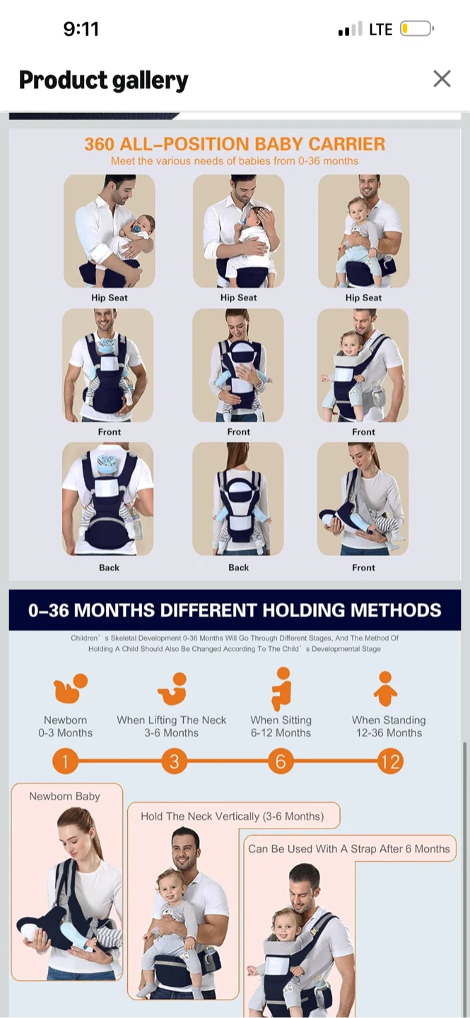 NEW without box- 360 All-Position Baby Carrier - photo 5