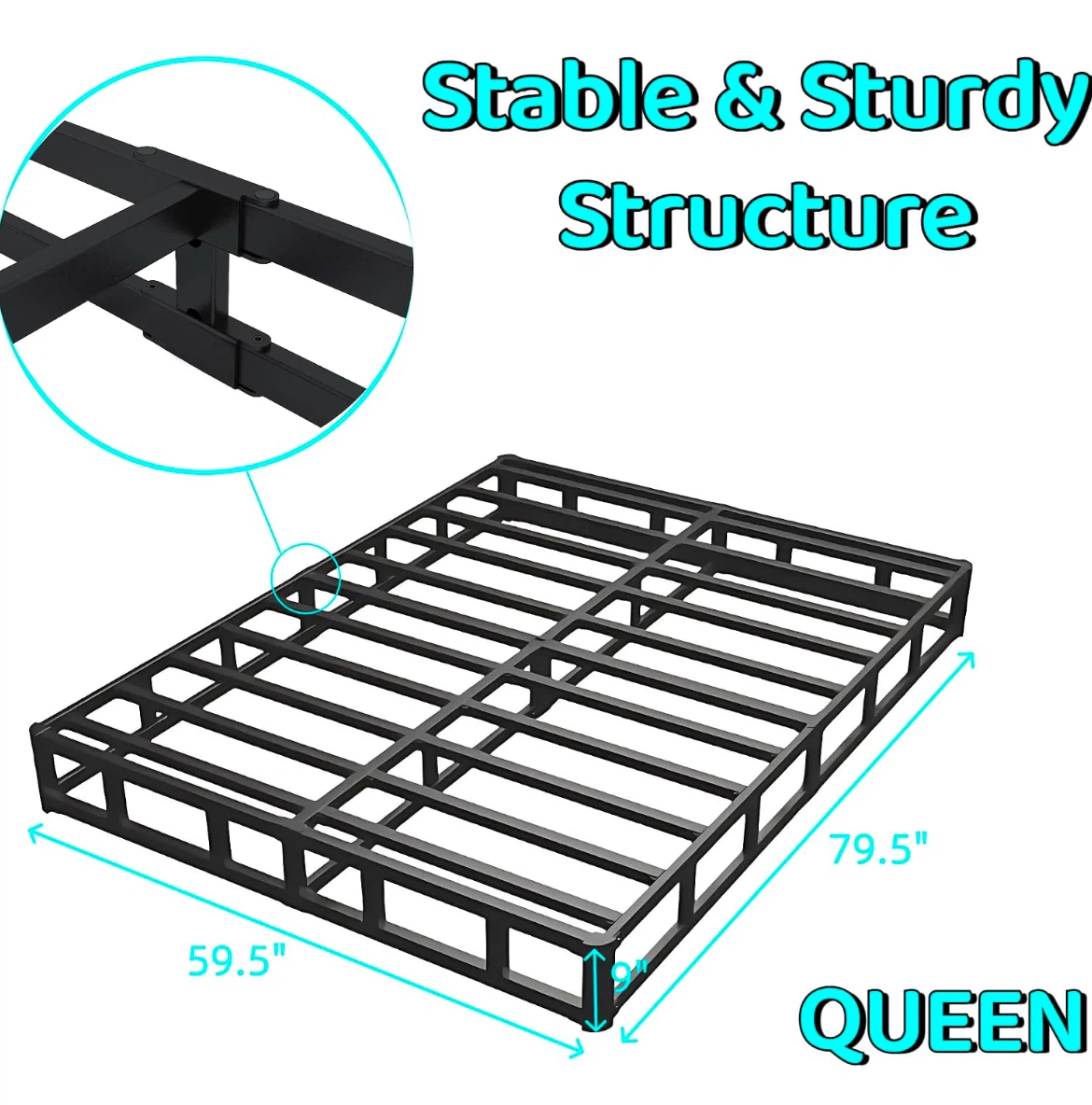 Queen size metal bed frame - photo 3