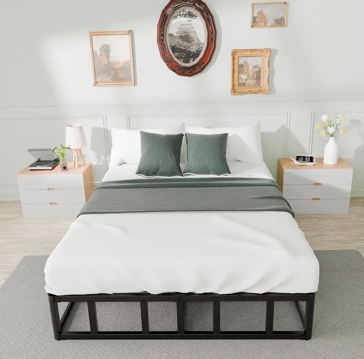 Queen size metal bed frame - photo 4