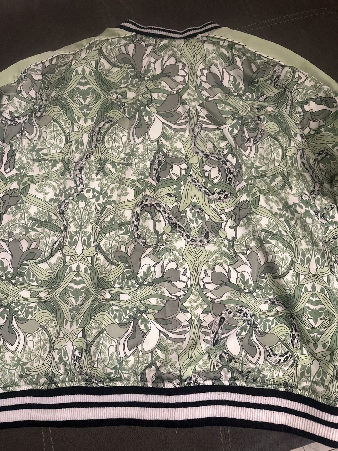 Guess Floral and Snake Print Bomber Jacket - photo 2