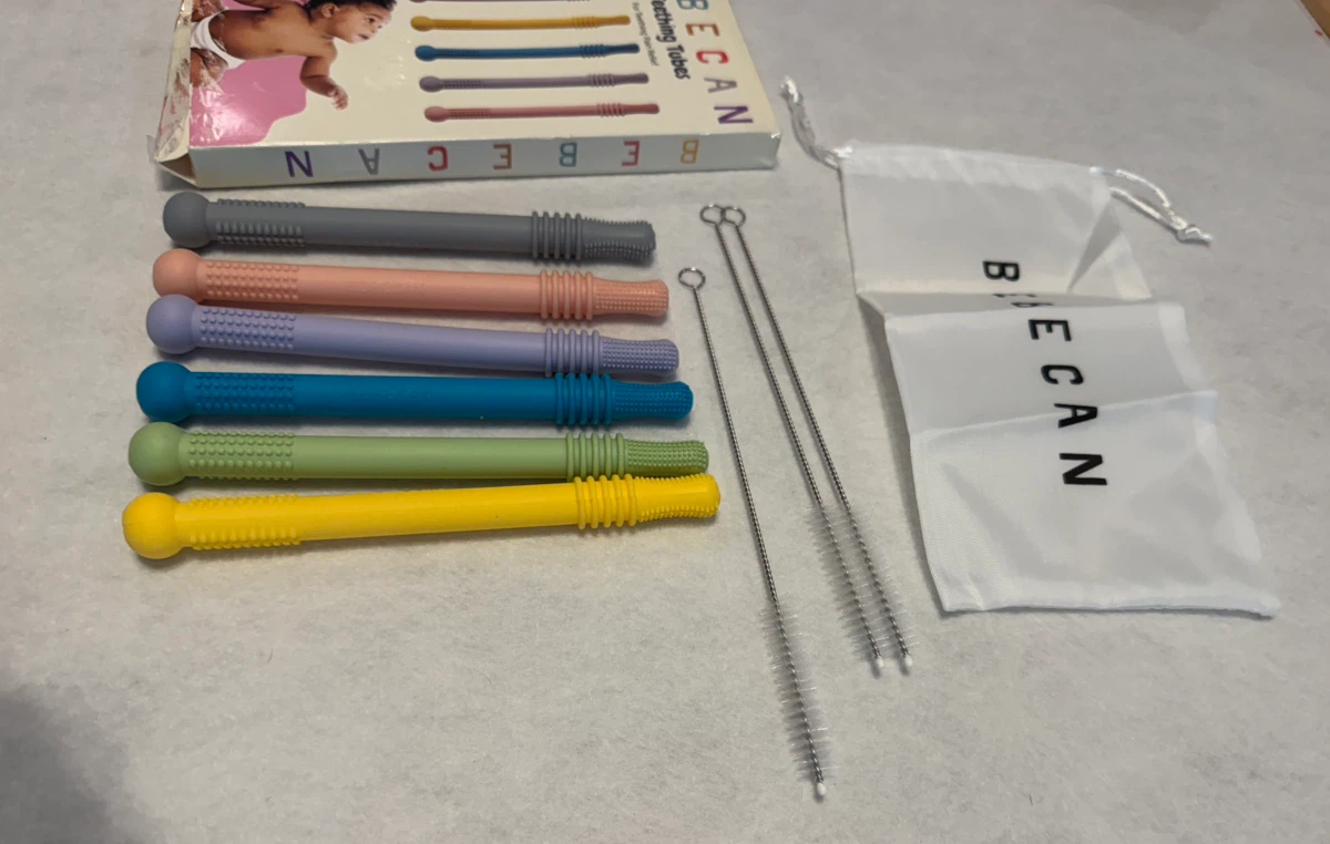 NEW Open Box Bebecan 6 Silicone Teething Tubes - photo 3