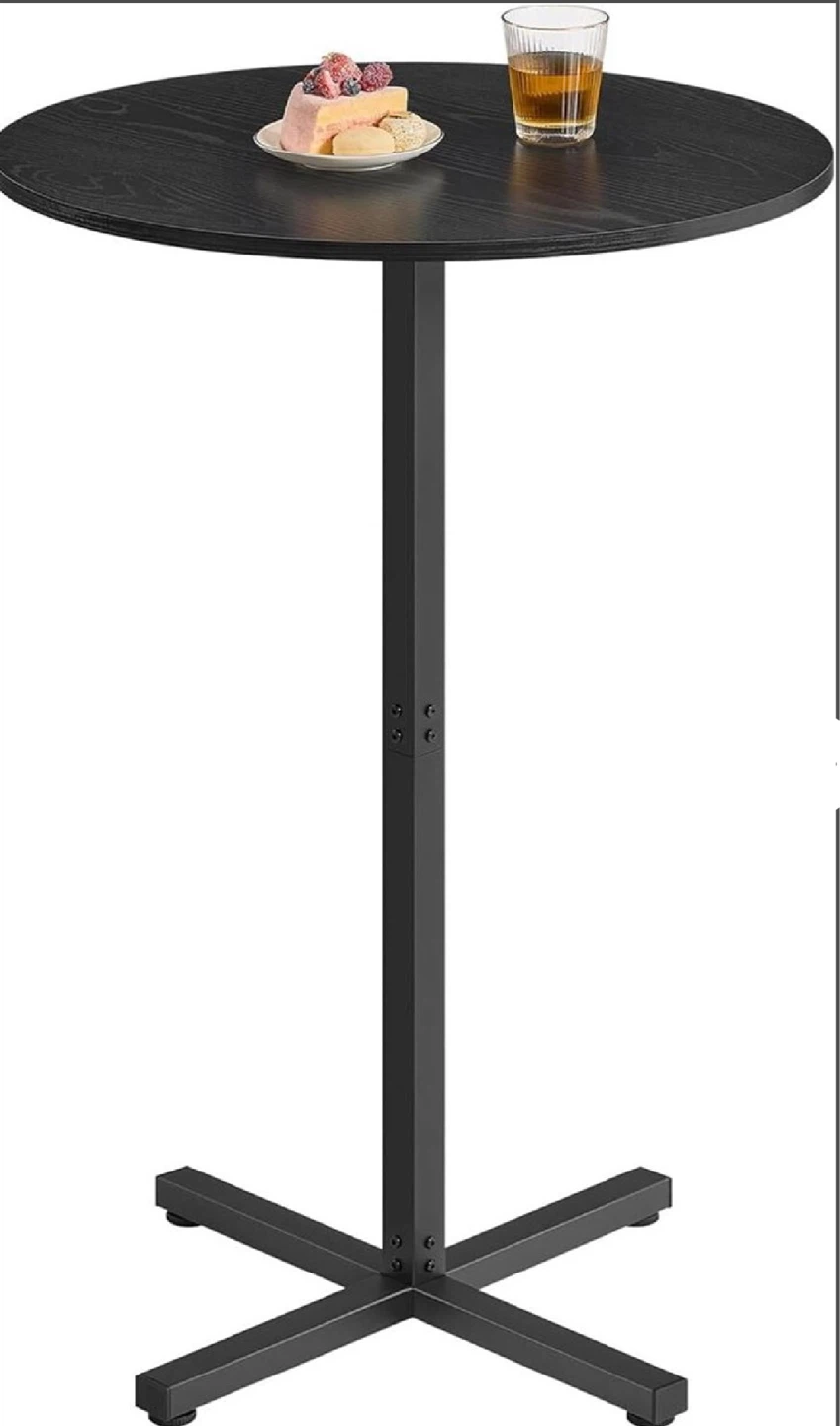 Black Round Pedestal Bar Table - photo 5