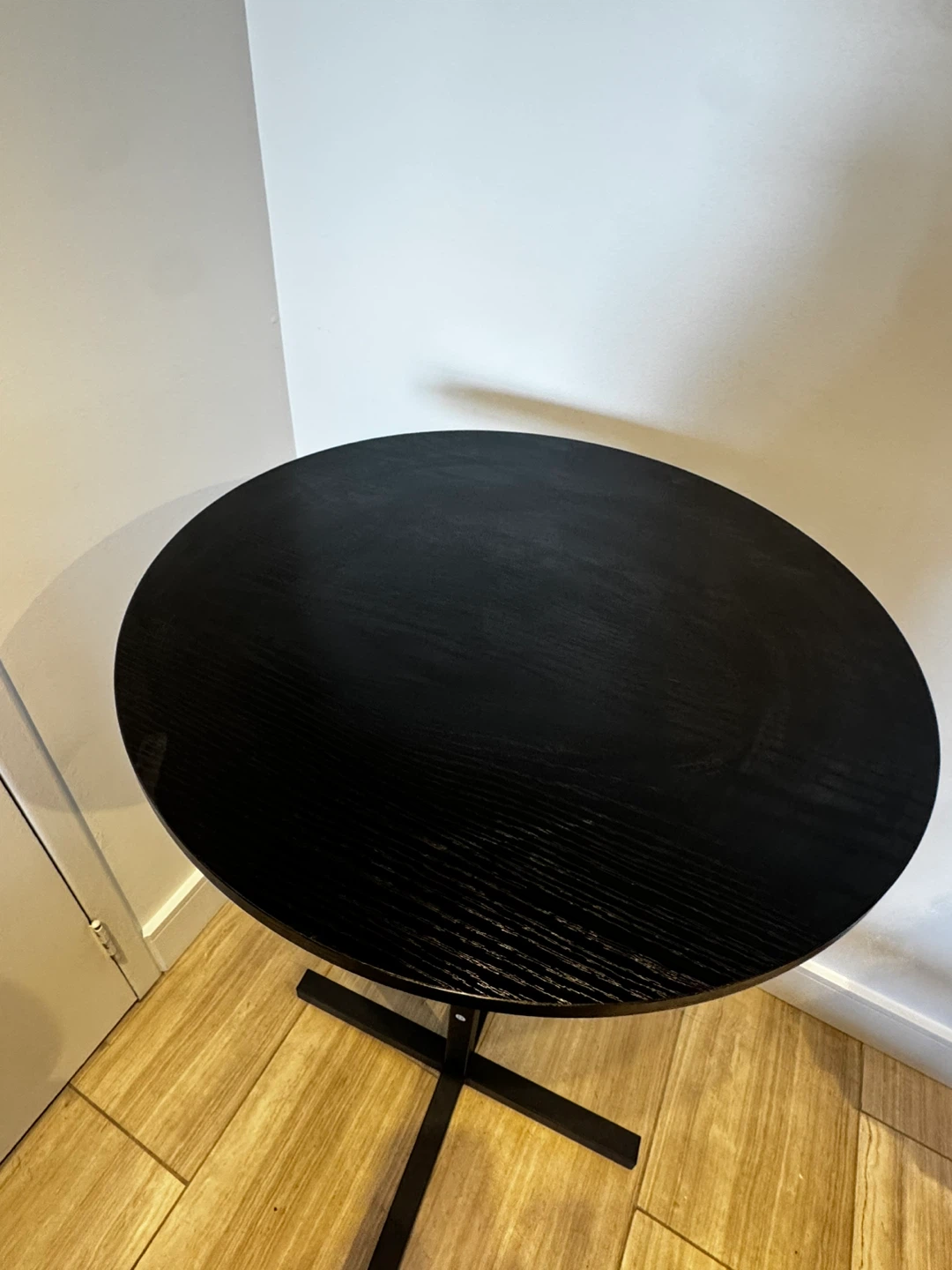Black Round Pedestal Bar Table - photo 3