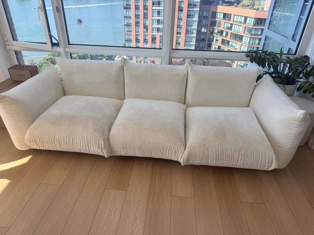 Cream 3-Seater Sofa