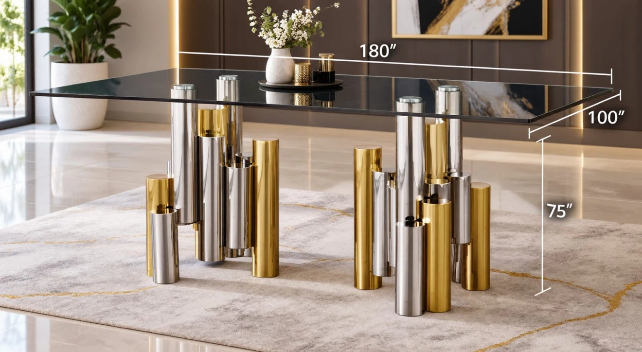 Luxury 6-Seater Dining Set with Glass Table - photo 3