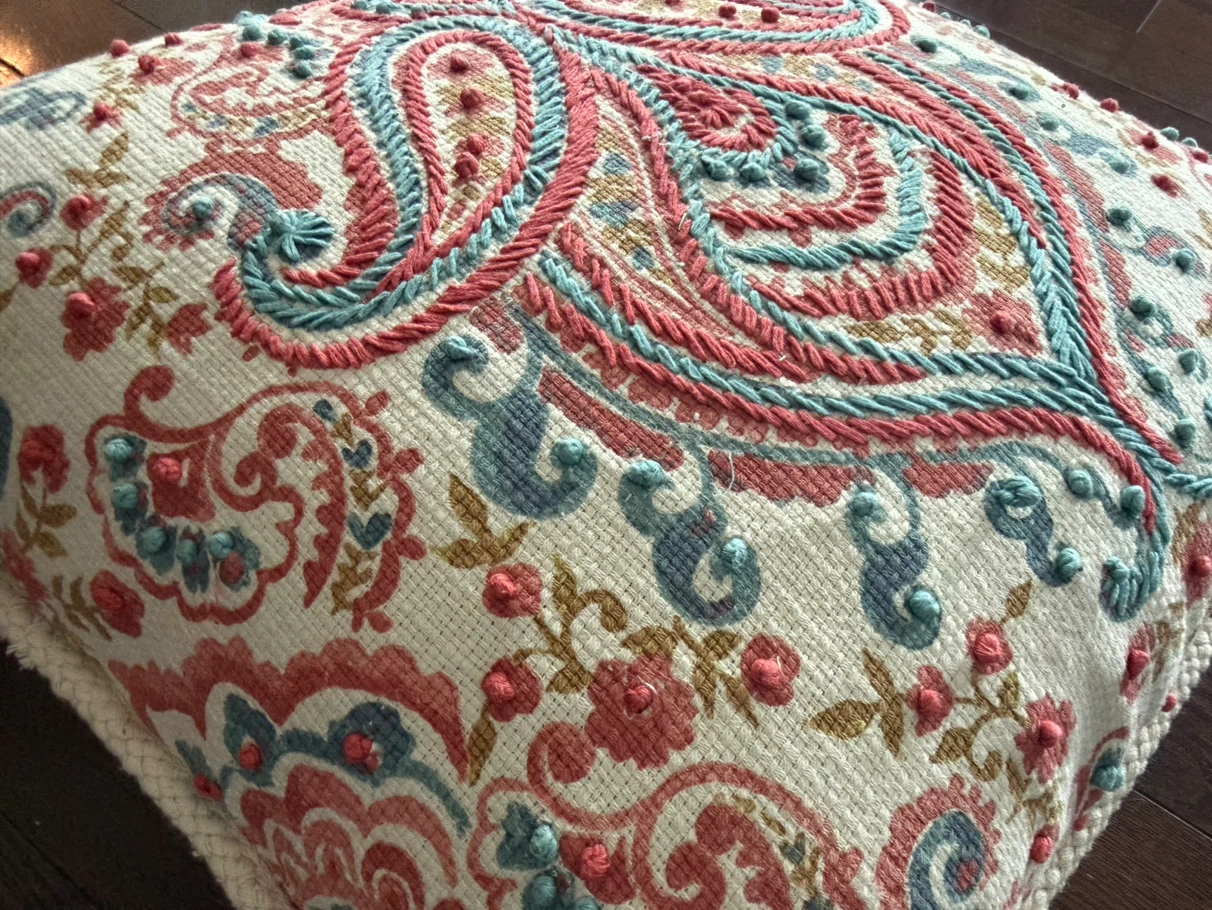 New 20” Cynthia Rowley decorative paisley pillow - photo 2