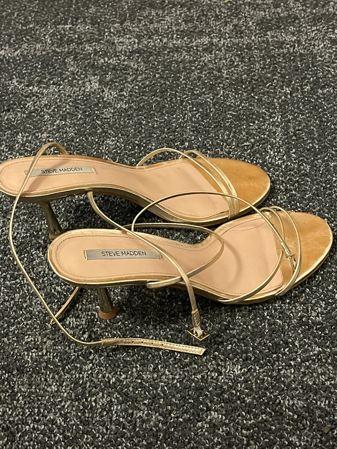 Steve Madden Gold Strappy Heeled Sandals