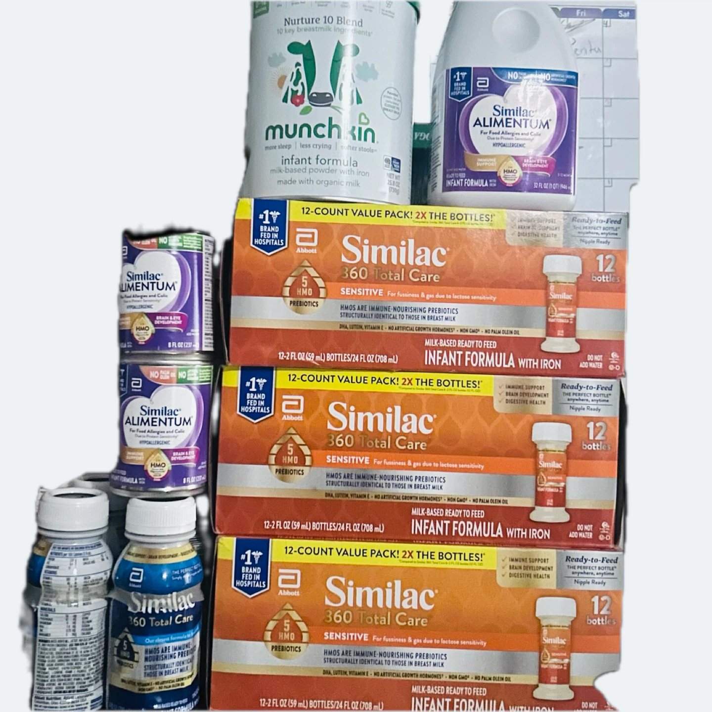 Assorted Similac and Munchkin Infant Formula Lot