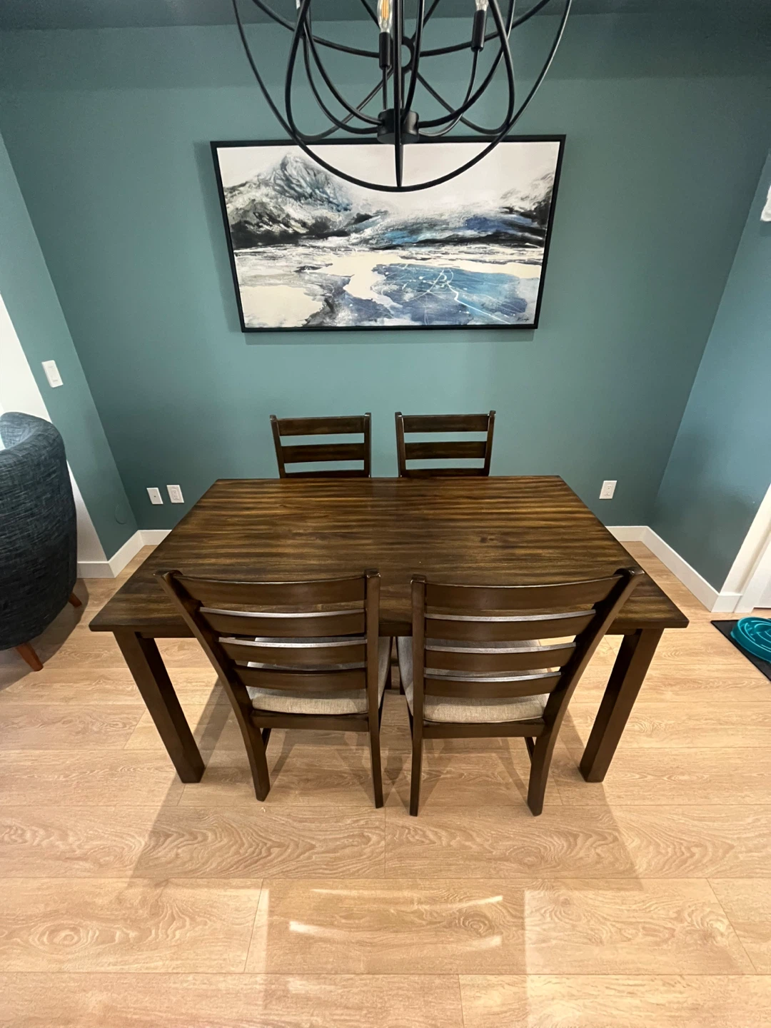 Wooden Dining Table Set with 4 Chairs - photo 3