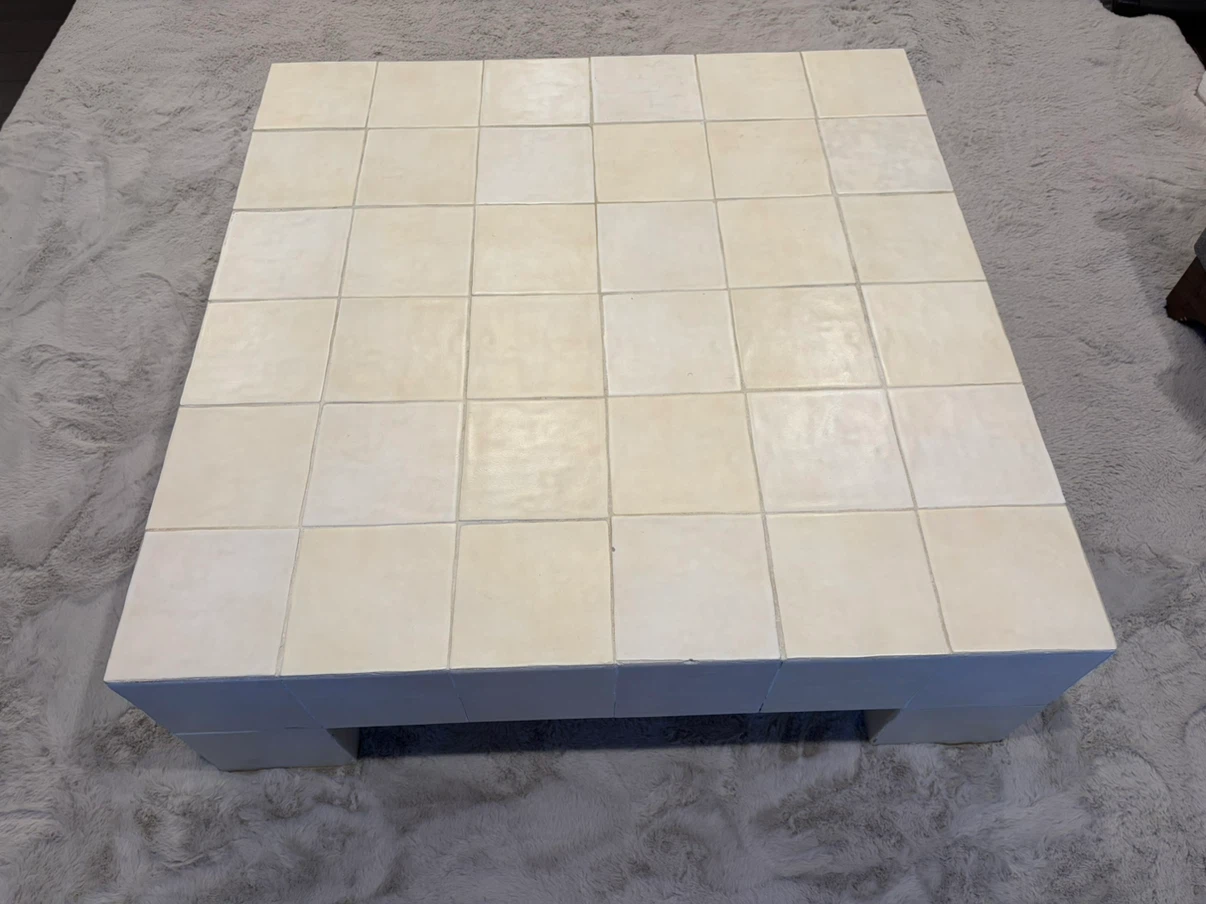 Cream Tiled Coffee Table - photo 2