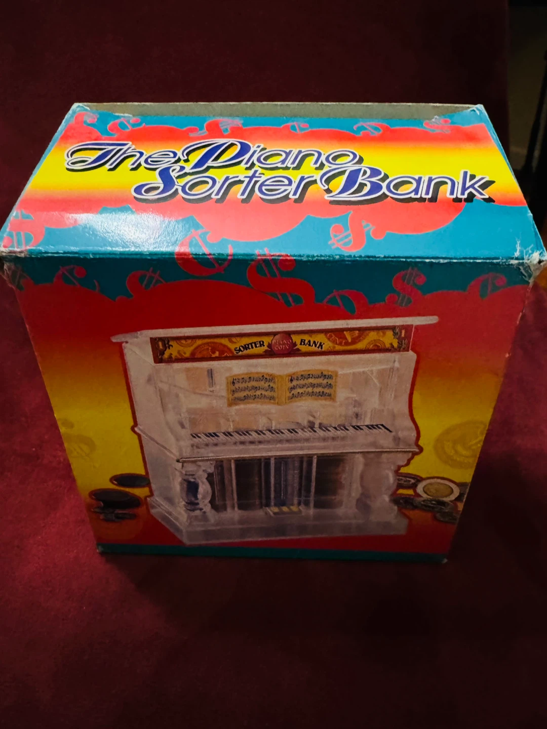 Vintage The Piano Sorter Bank/ Toy Piggy Bank - photo 2