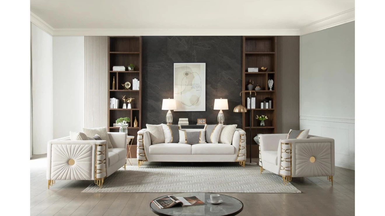 Luxury 3-Piece Sofa Set – Modern Elegant Design