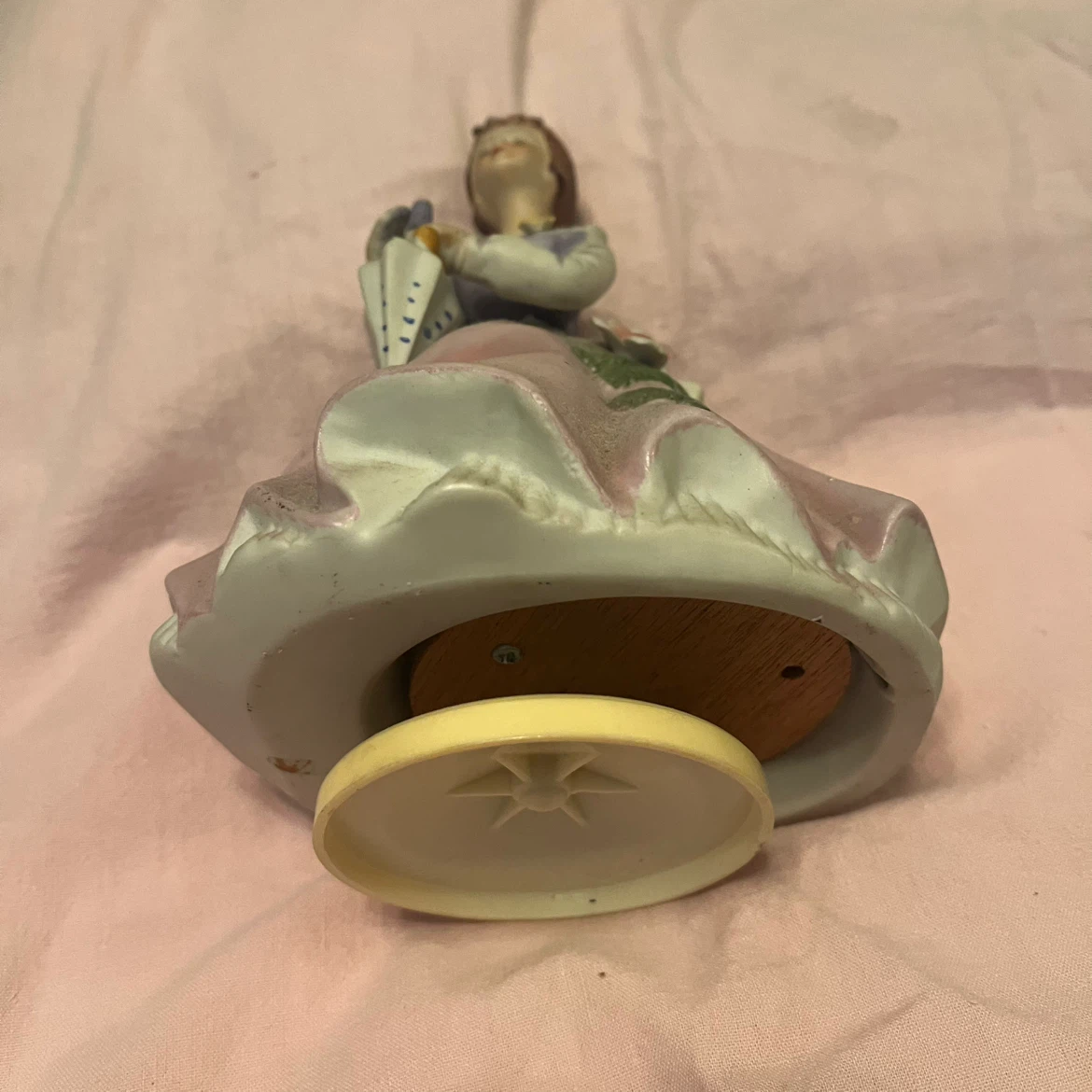 Vintage Ceramic Musical Figurine - Ballerina with Umbrella - photo 2