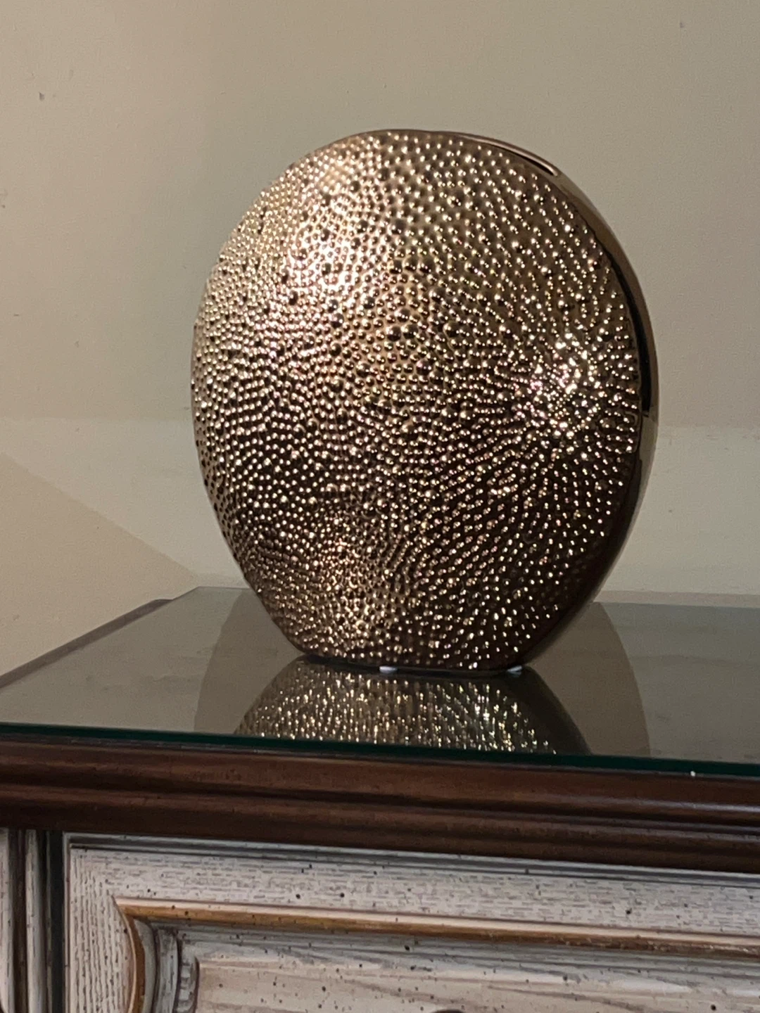 Simply Stunning Gold Studded Vase (New Box - Perfect Gift)