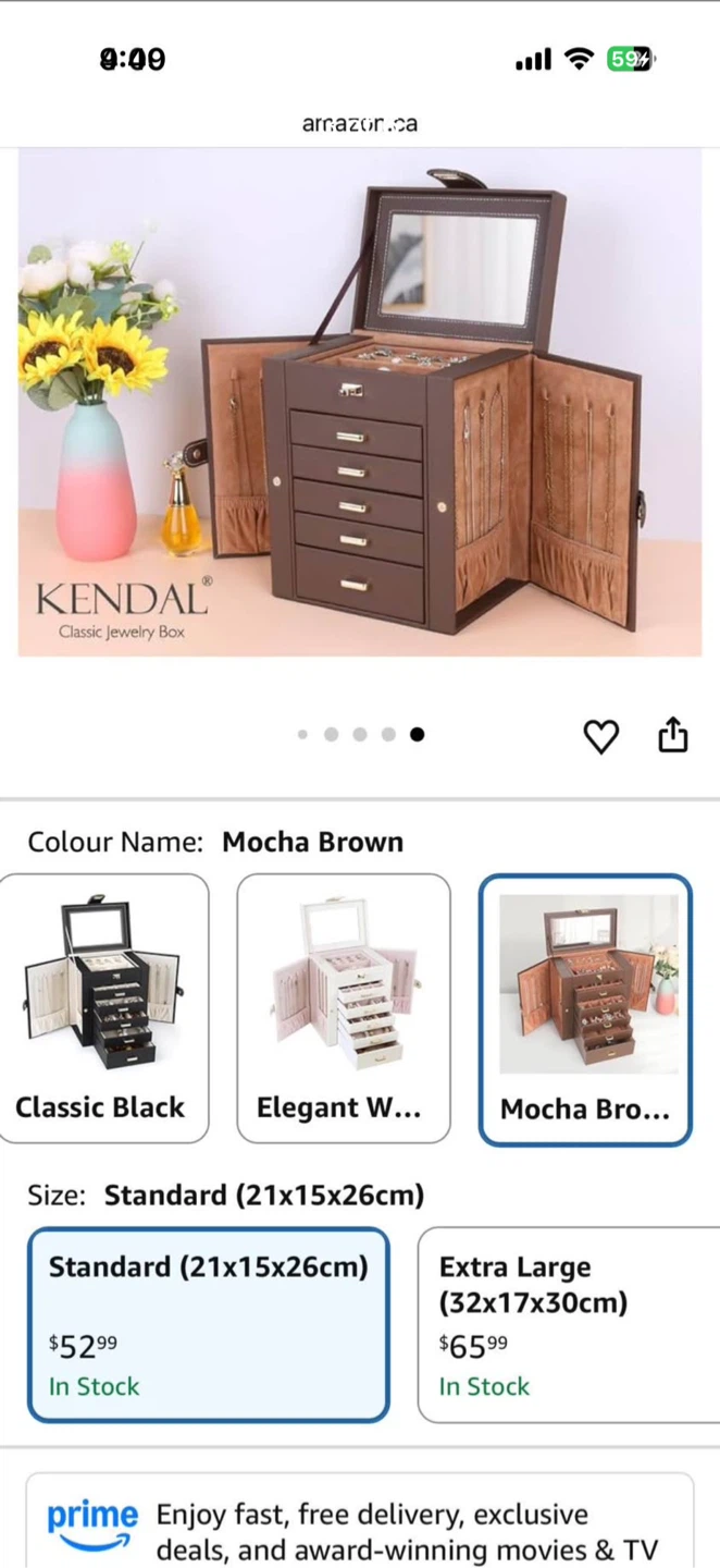 Kendal Classic Jewelry Box - Mocha Brown - photo 5