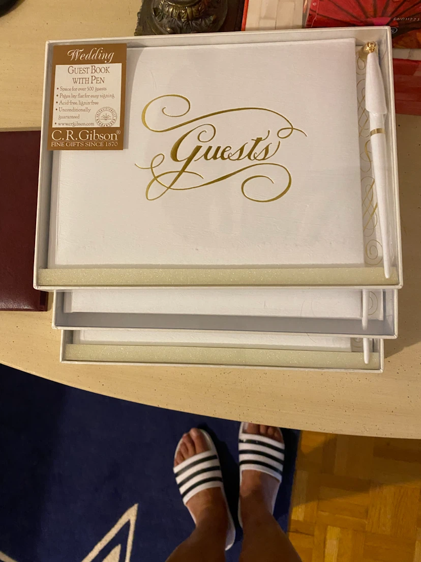 C.R. Gibson Wedding Guest Book with Pen