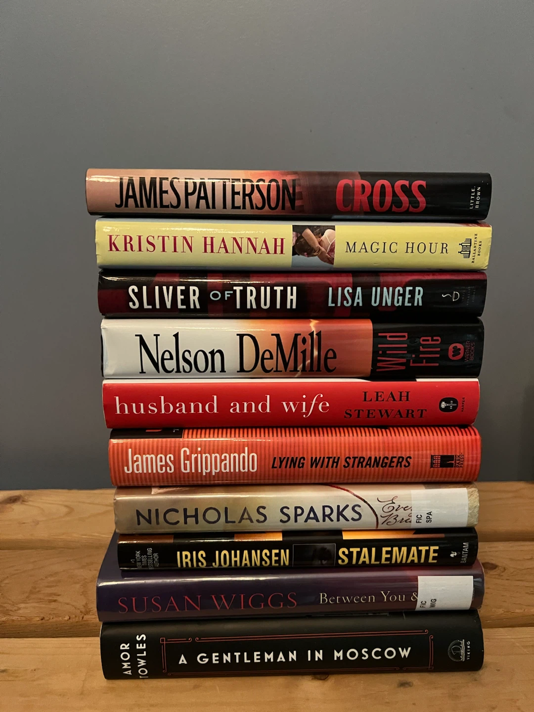 Collection of 10 Assorted hardcover Fiction Novels