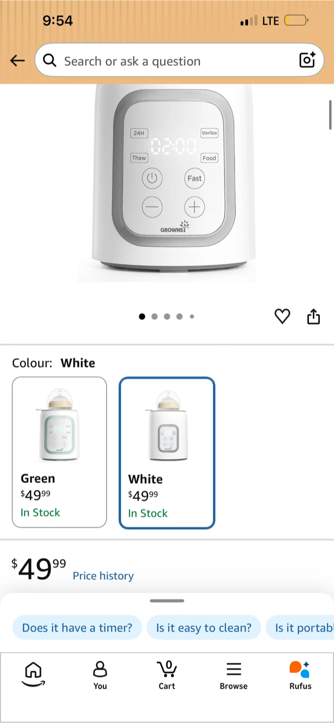 NEW! Grownsy 8-in-1 Fast Bottle Warmer with Timer - photo 2