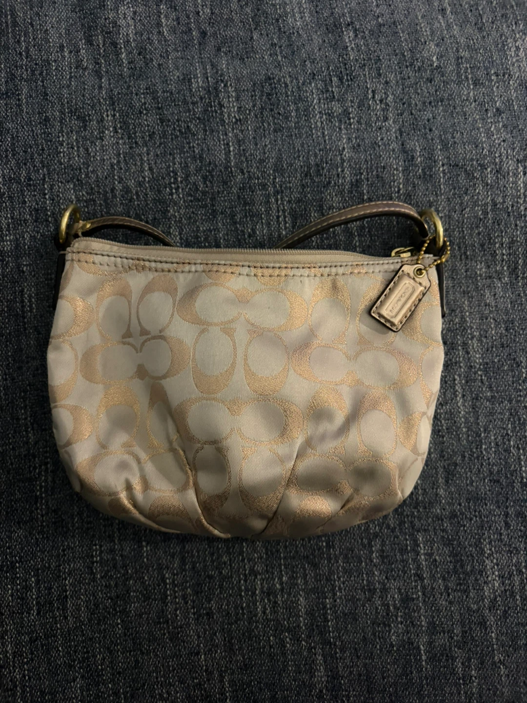 Coach Signature Gold cross body