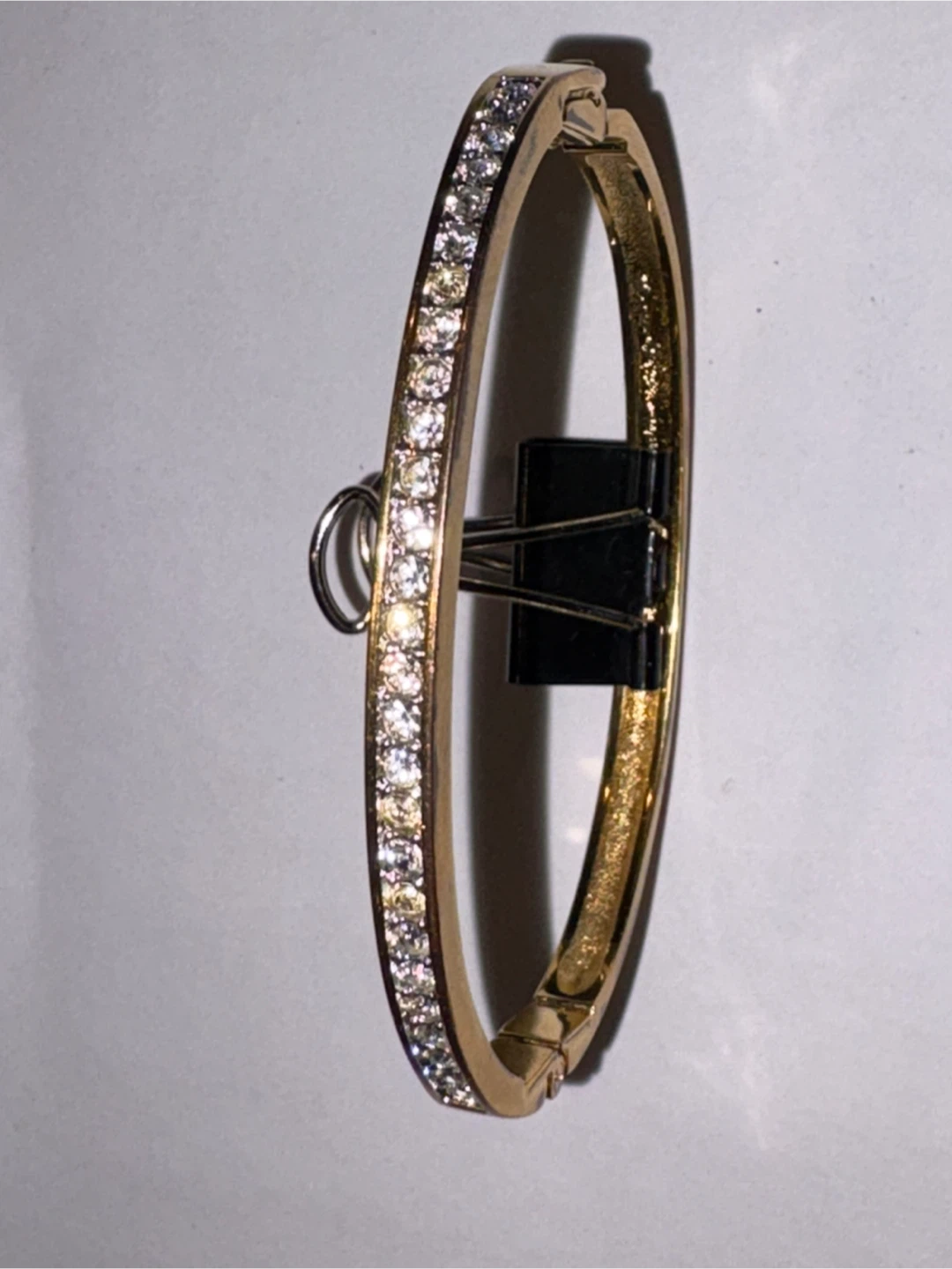 Swarovski Gold Tone Crystal Bangle Bracelet